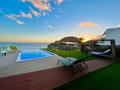 Patio, Pool view, Swimming pool, Sunset