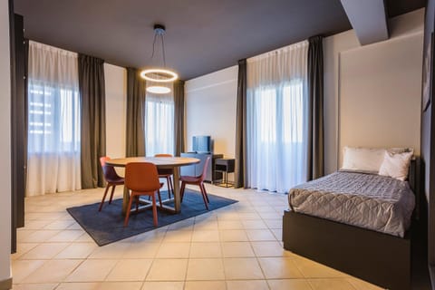 Bed, Living room, Photo of the whole room, hair dresser