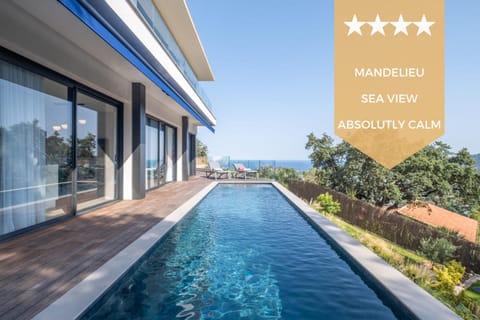 Architect-Designed House Heated Pool and Sea View Villa in Mandelieu-La Napoule