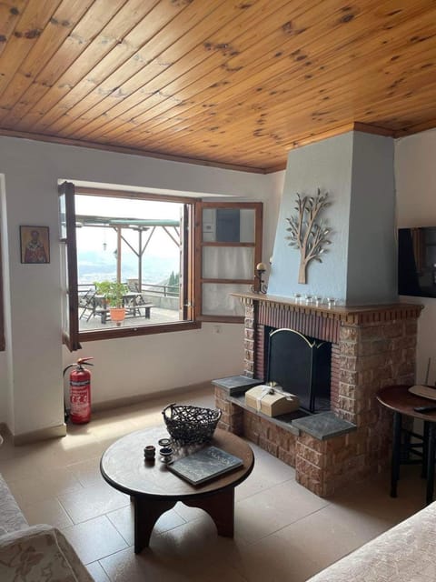 Living room, fireplace