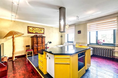 Living room, kitchen