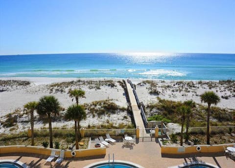 Patio, View (from property/room), Seating area, Beach, Sea view, Swimming pool