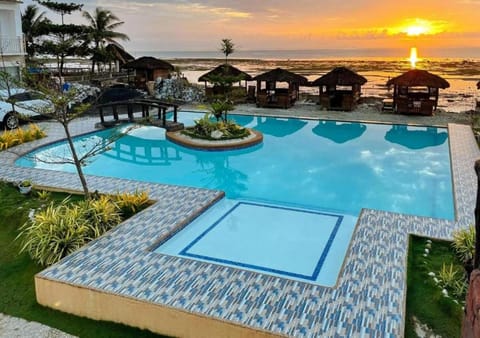 Pool view, Swimming pool, Sunset