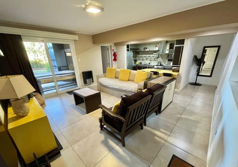 Living room, kitchen