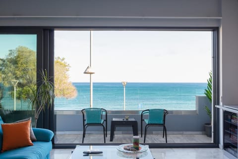 Day, View (from property/room), Balcony/Terrace, Living room, Sea view