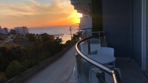 Day, View (from property/room), Balcony/Terrace, Sea view, Sunset