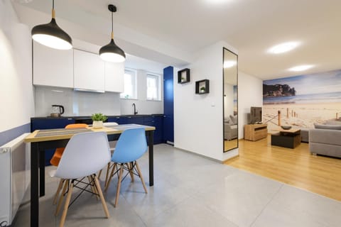 Prime Home Grey and Blue Apartment in Pomeranian Voivodeship