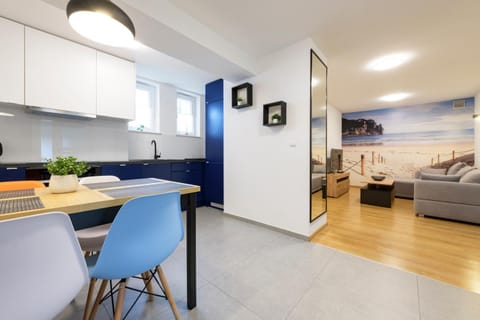 Prime Home Grey and Blue Apartment in Pomeranian Voivodeship