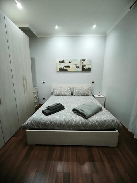 Bed, Photo of the whole room, Bedroom, towels, wardrobe