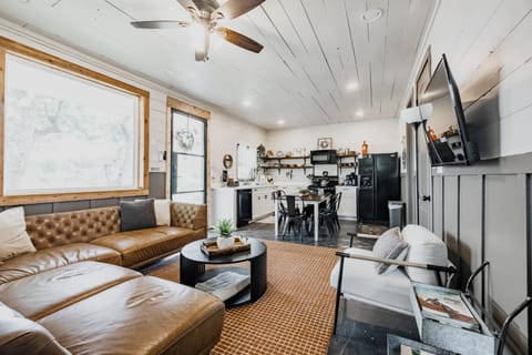 The Roost Farmhaus on 20 acres, hill country view, firepit, swimming hole House in Spring Branch