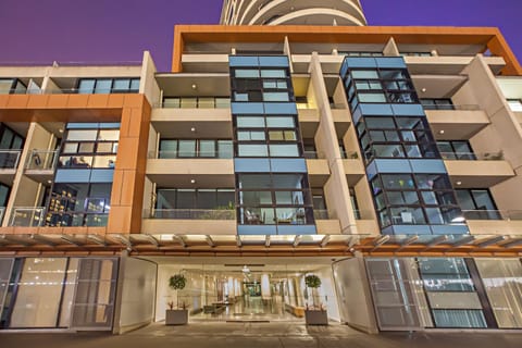 Property building, Facade/entrance, On site, Sunset