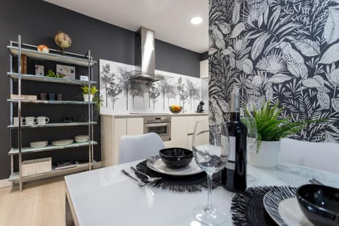Kitchen or kitchenette, Living room, Dining area