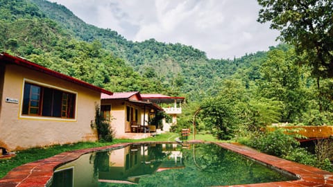 Natural landscape, Mountain view, Pool view