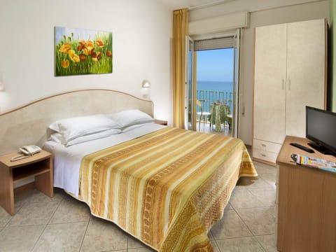 Bed, Sea view