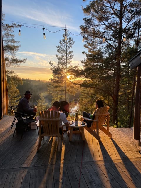 Natural landscape, View (from property/room), Balcony/Terrace, Mountain view, Sunset, group of guests