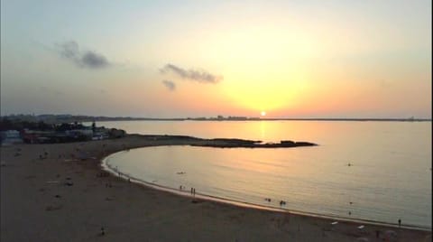 Natural landscape, Beach, Sunset