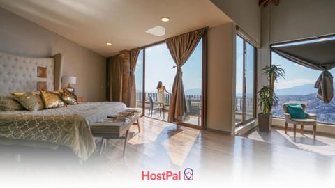 Bed, Natural landscape, View (from property/room), Balcony/Terrace, Bedroom, Mountain view