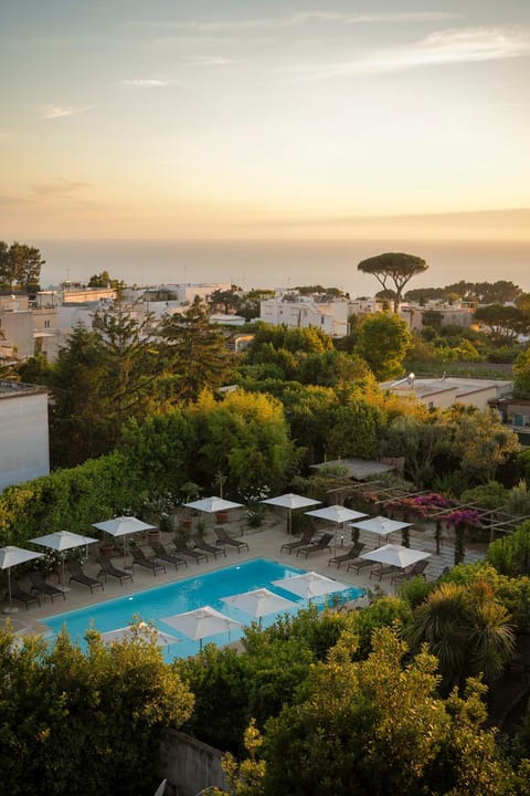 Swimming pool, Sunset