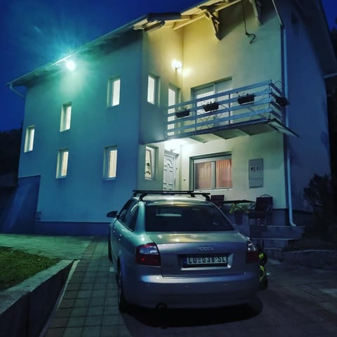 Property building, Night, Parking