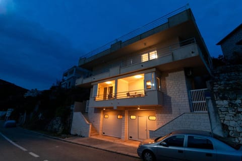 Property building, Night, Parking