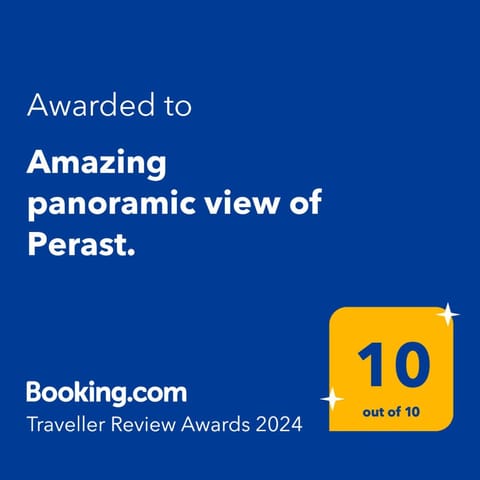 Amazing panoramic view of Perast. Apartment in Kotor Municipality