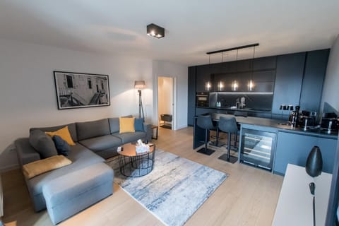 Living room, kitchen
