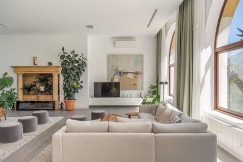 Living room, Seating area, air conditioner