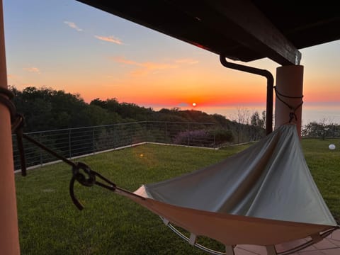 Patio, Natural landscape, Sunset