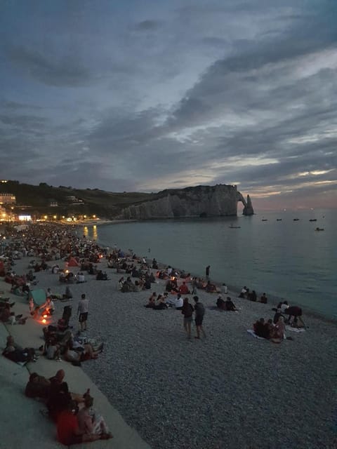 Night, People, Natural landscape, Beach, Sea view, group of guests