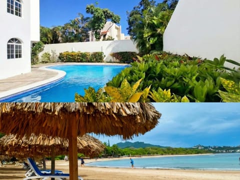 Beach, Pool view, Swimming pool, sunbed