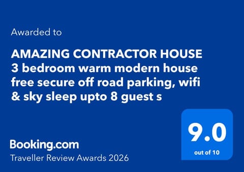 warm modern 3 bedroom house free secure off road parking, wifi & sky sleep upto 6 guest 2 bathrooms House in Liverpool