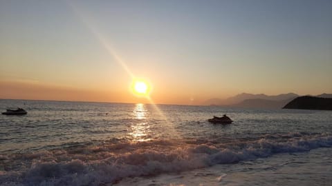 Beach, Sea view, Sunset