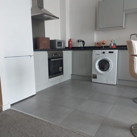 Kitchen or kitchenette, Living room, Dining area