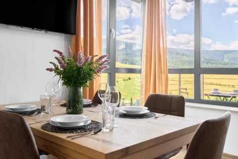 Natural landscape, Seating area, Dining area, Mountain view
