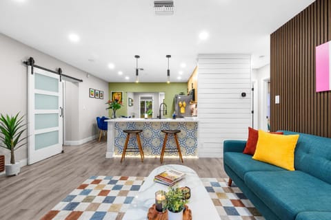 Living room, kitchen