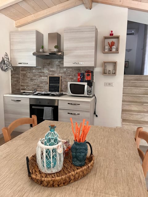 Dining area, minibar, stove