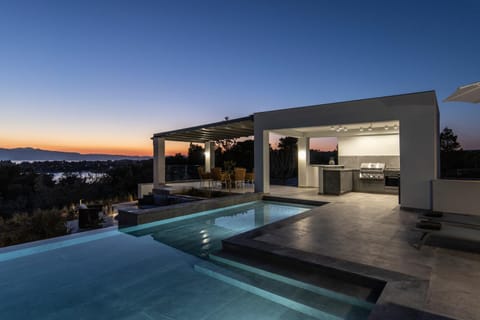 Swimming pool, Swimming pool, Sunset, kitchen