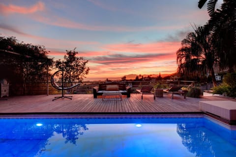 Swimming pool, Sunset