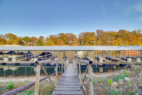 Deck and Boat Dock Lakefront Cabin in Eucha! Cabin in Lake O The Cherokees