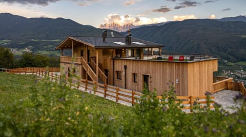Property building, Natural landscape, Mountain view, Sunset