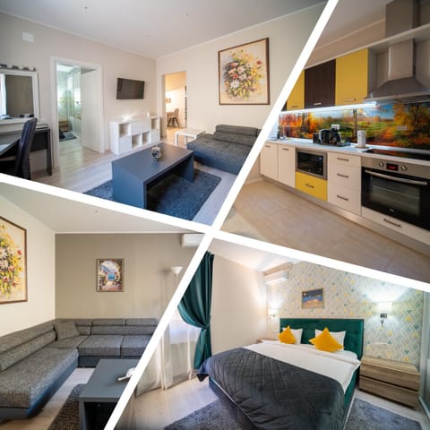 Living room, Bedroom, kitchen