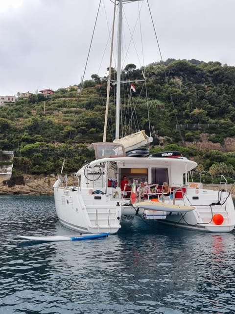 Red Sail Docked boat in Monaco