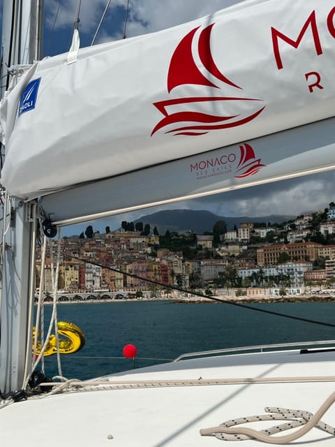 Red Sail Docked boat in Monaco