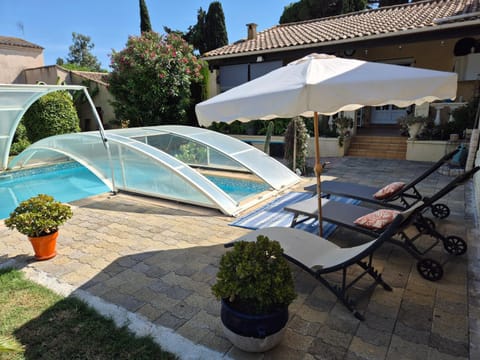Pool view, sunbed