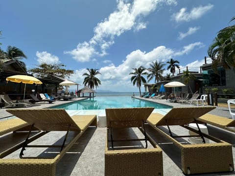 Day, Natural landscape, Beach, Pool view, Sea view, Swimming pool, sunbed