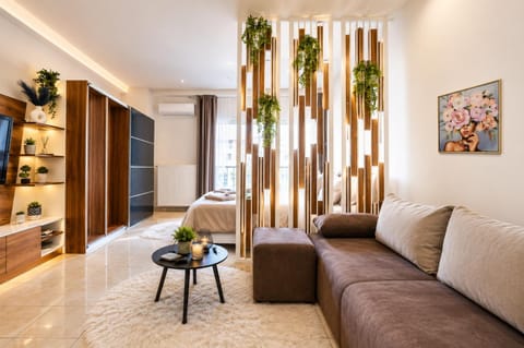 Bed, TV and multimedia, Living room, Seating area