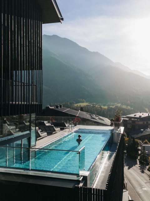 Natural landscape, Mountain view, Swimming pool