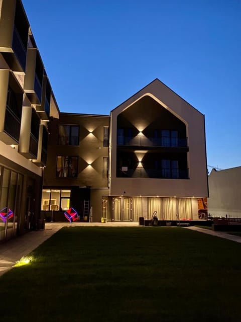 Property building, Night, Inner courtyard view