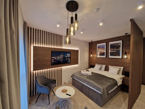 Bed, TV and multimedia, Living room, Photo of the whole room, Bedroom