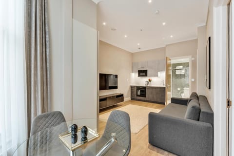 TV and multimedia, Kitchen or kitchenette, Living room, Seating area, Dining area